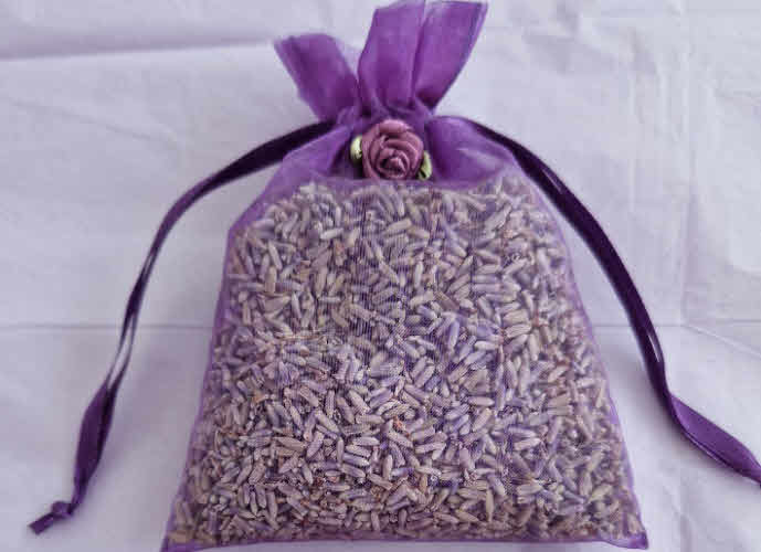 thumbnail image 2 of Set Of 11 Lavender Sachets – White Organza Bags – Ellasown USA 2 of 3