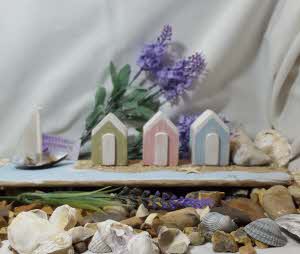 DRIFTWOOD 32 - Three Huts with Sail Boat on Driftwood