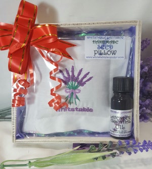 Lavender Gift Pack 1 with small Sleep Pillow & Lavender Oil  in Wooden  Box